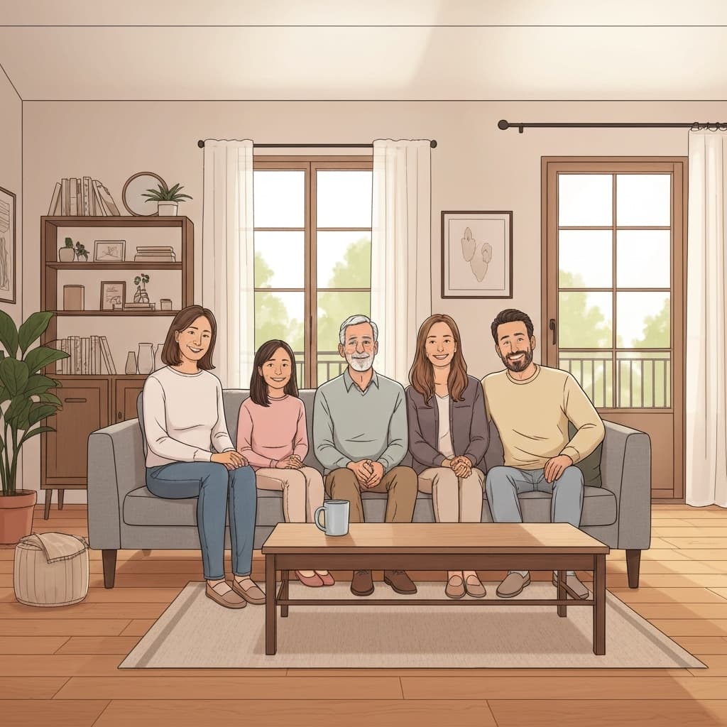 Famille française sereine grâce à une stratégie d'épargne retraite optimisée