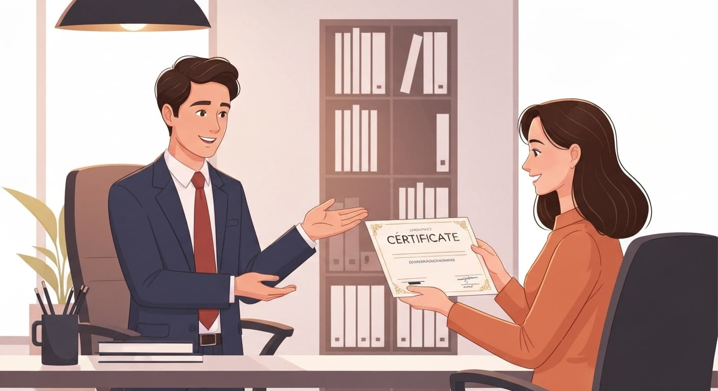 Client France Épargne recevant certificat expertise bijoux de commissaire-priseur