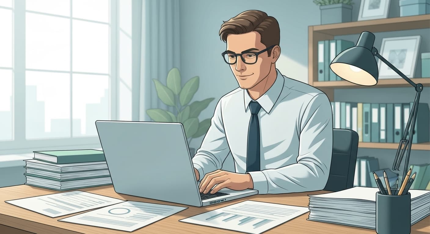 Artisan du BTP auto-entrepreneur vérifiant son attestation de garantie décennale avant le démarrage d'un chantier