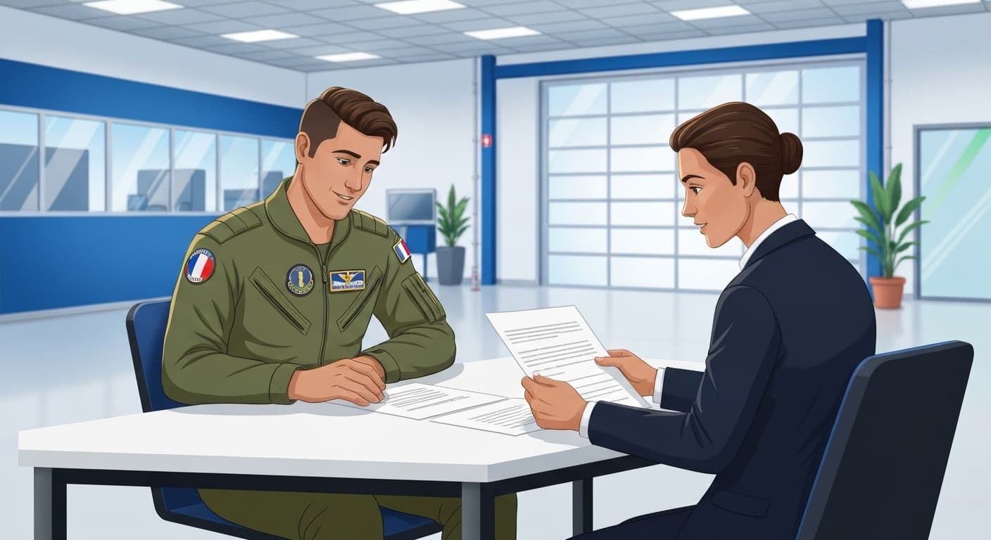 Pilote professionnel d'hélicoptère recevant un accompagnement sur les couvertures d'assurance aviation