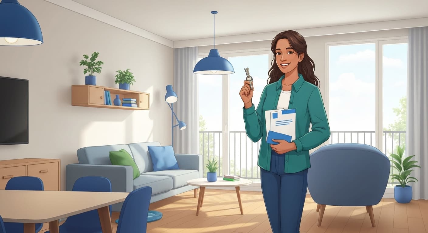 Conseiller France Épargne accompagnant un jeune locataire dans le choix de son assurance habitation