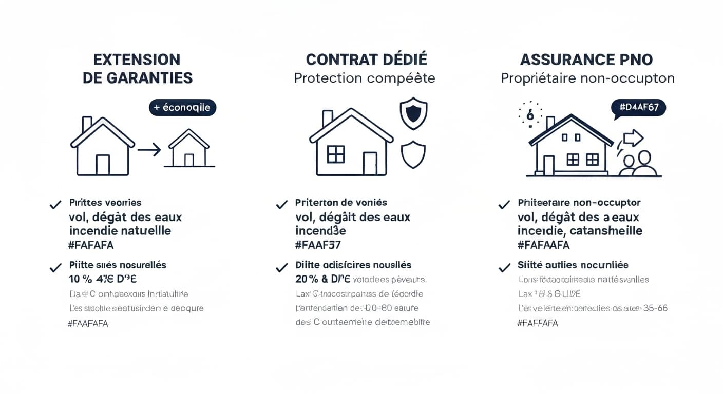 Infographie des garanties essentielles pour l'assurance résidence secondaire en France