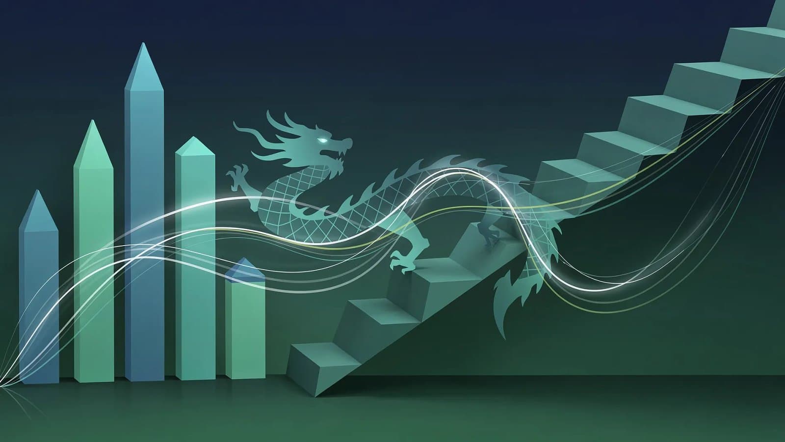 Illustration abstraite de l'immobilier et du marché immobilier - Économie chinoise 2025 : entre croissance officielle de 5 %