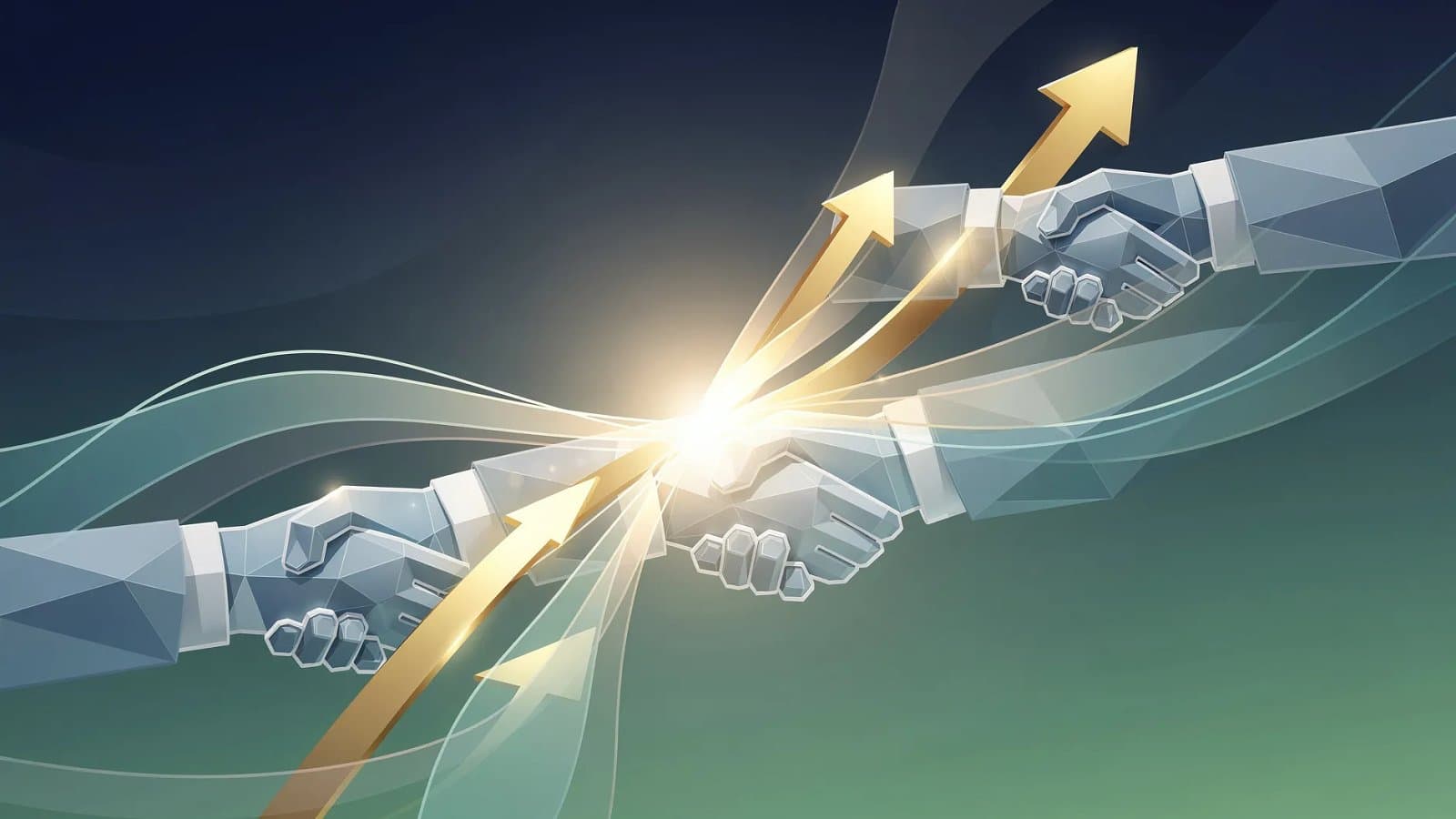 Illustration abstraite du secteur technologique - Fusions-acquisitions 2025 : une année record à 4 500 milliar