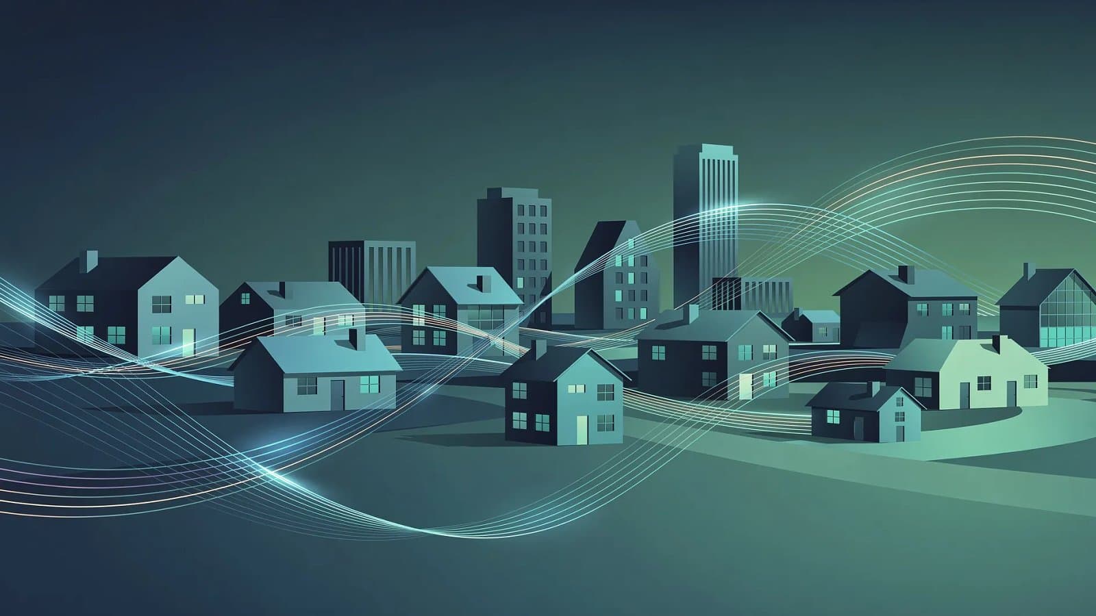 Illustration abstraite de l'immobilier et du marché immobilier - Trump ordonne l'achat de 200 milliards de dollars d'obligati