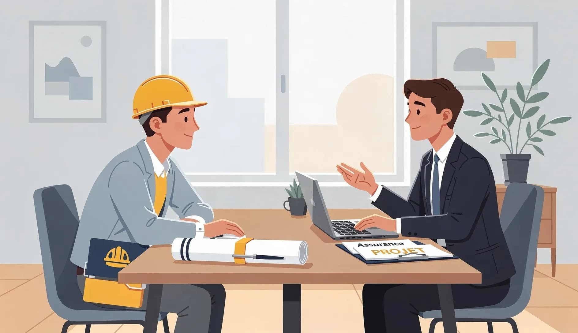 Artisan BTP consultant ses documents de formation et attestations pour obtenir une assurance décennale