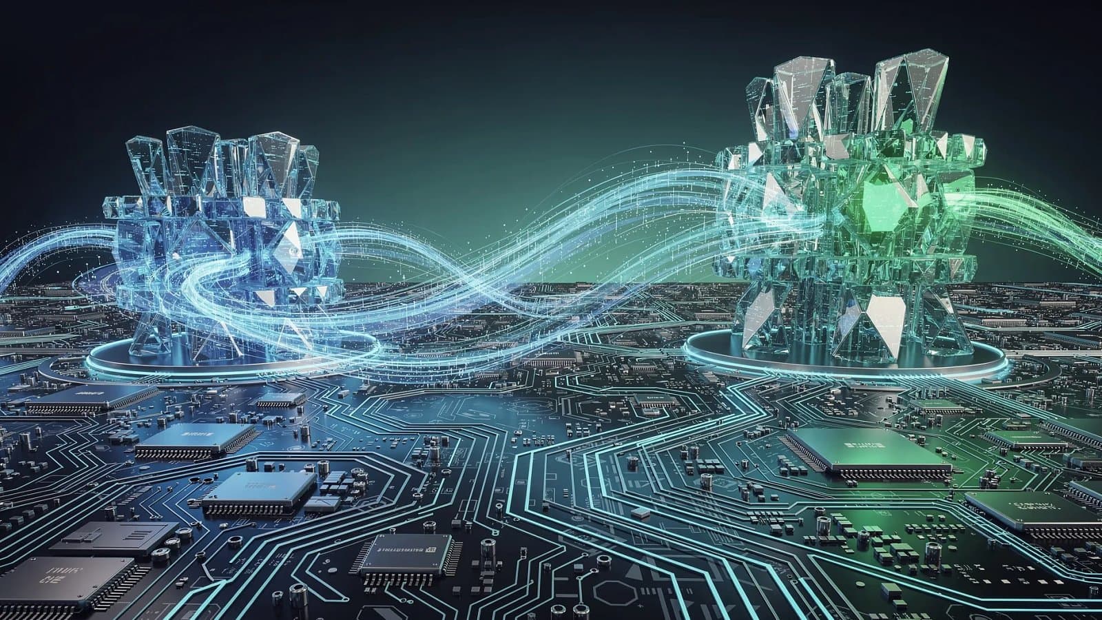 Illustration abstraite du secteur technologique - Meta et Nvidia scellent un partenariat colossal pour l'infra