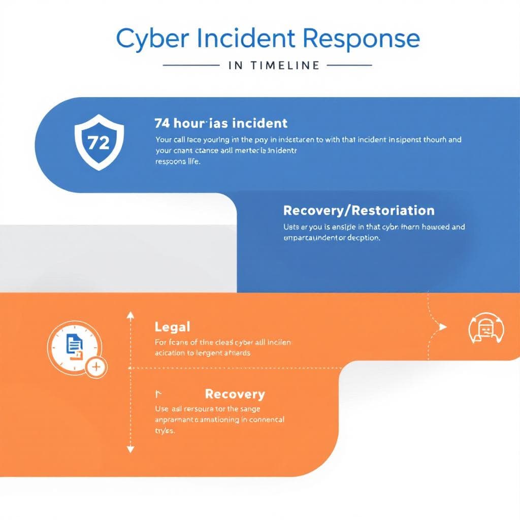 Infographie montrant les étapes de réponse à une cyberattaque en entreprise
