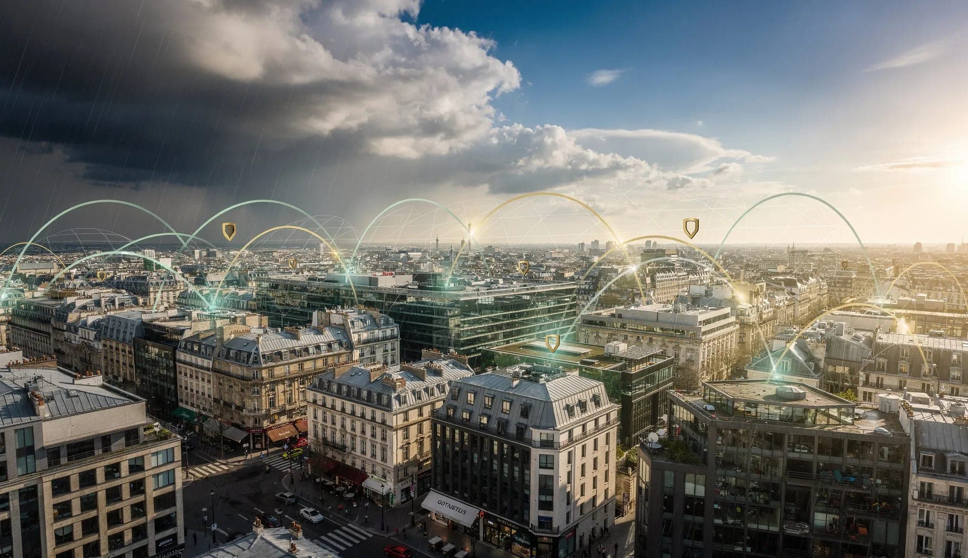 Carte de France illustrant les zones de risques climatiques avec impact sur les assurances professionnelles