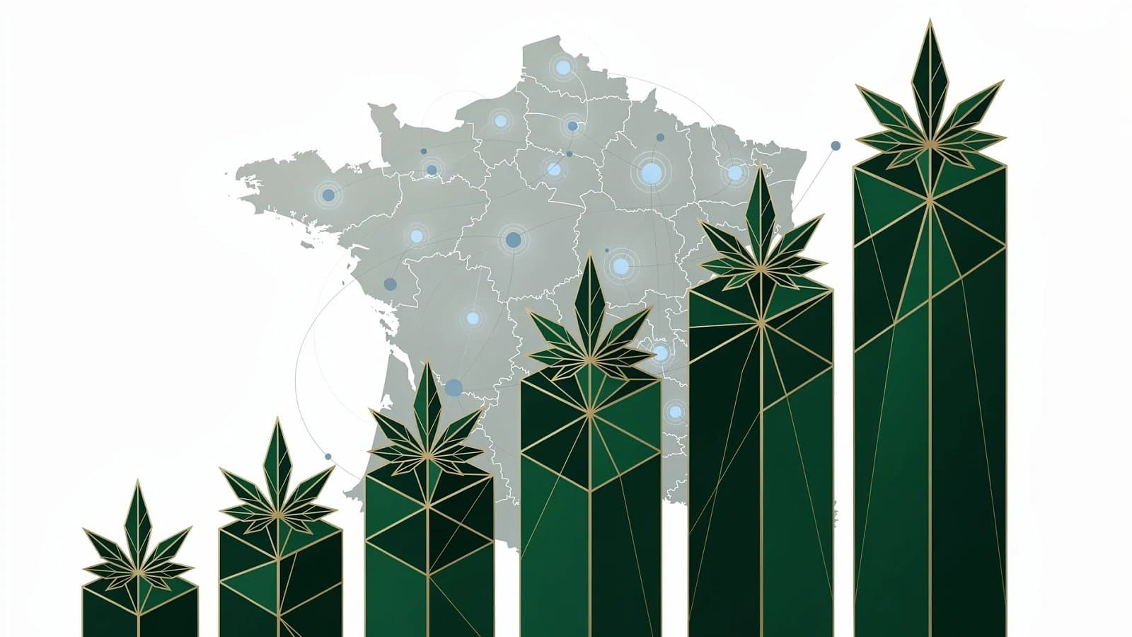 Représentation visuelle de la croissance du marché du CBD et du chanvre en France