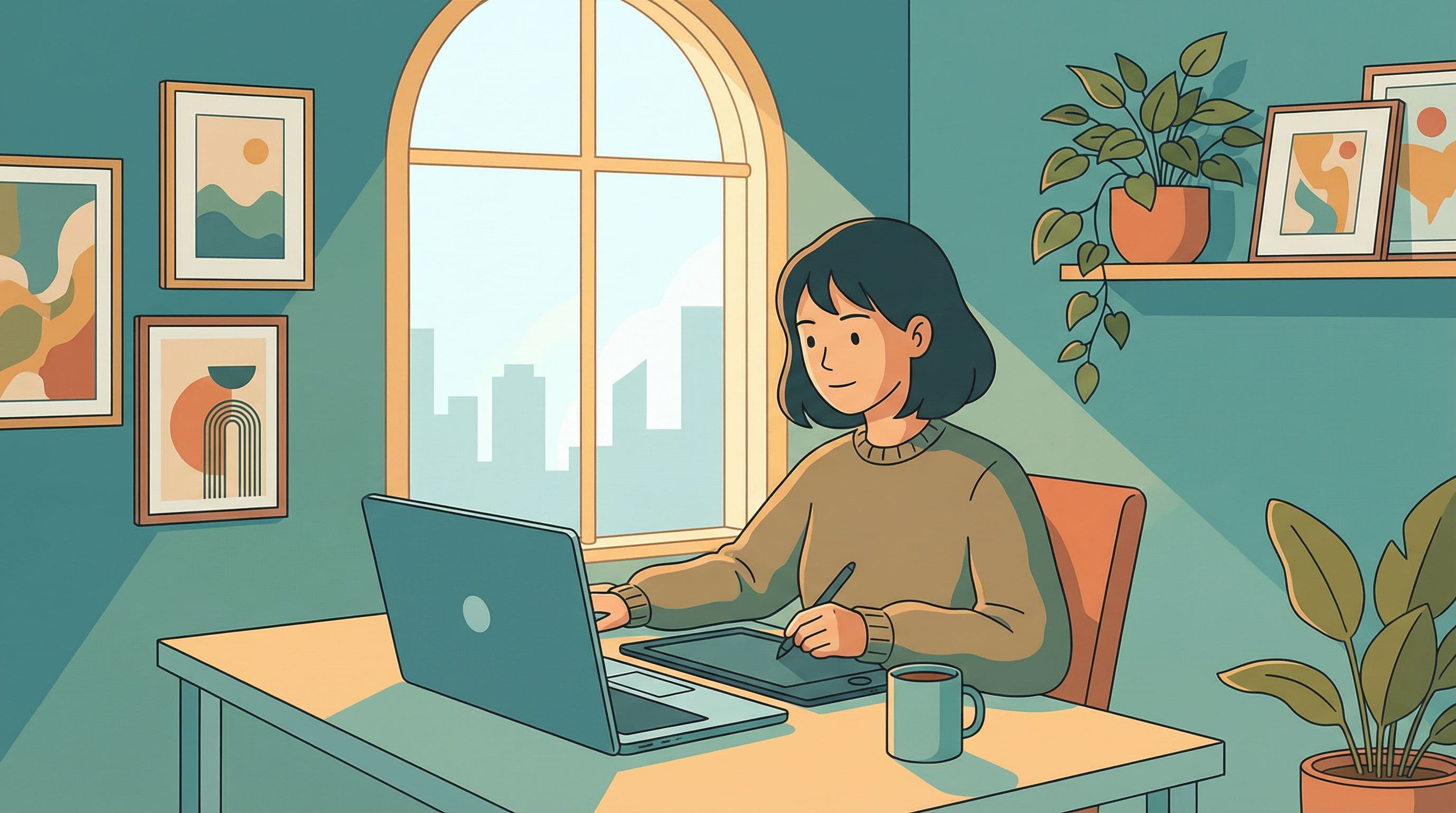 Auto-entrepreneur travaillant en toute sérénité grâce à une couverture RC Pro adaptée