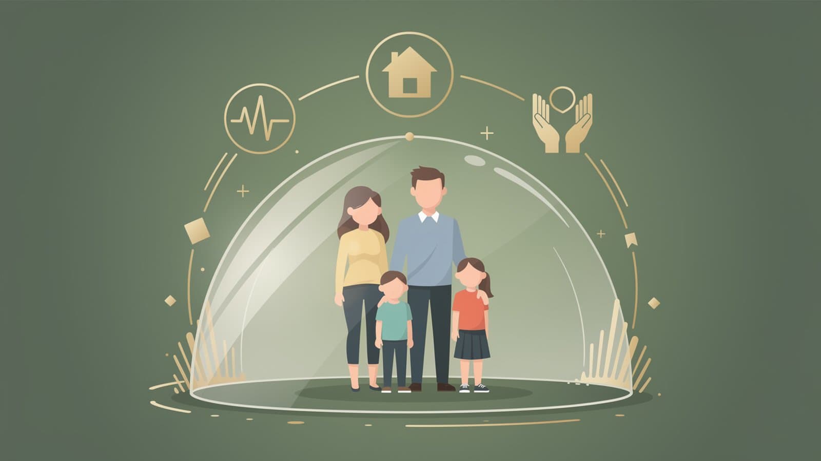 Famille protégée par une prévoyance individuelle adaptée