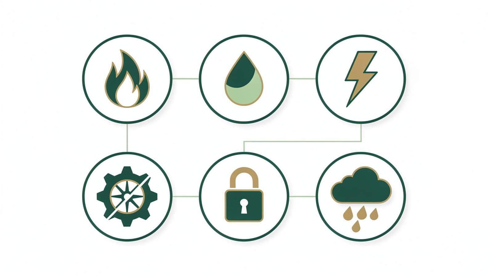 Infographie présentant les différents types de sinistres couverts par l'assurance perte d'exploitation