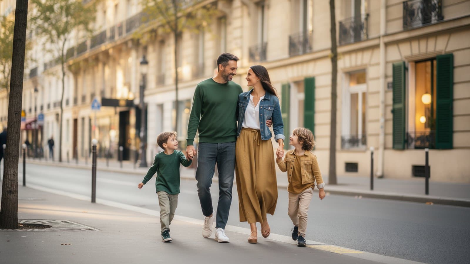 Famille protégée par une assurance responsabilité civile vie privée dans un cadre quotidien sécurisé