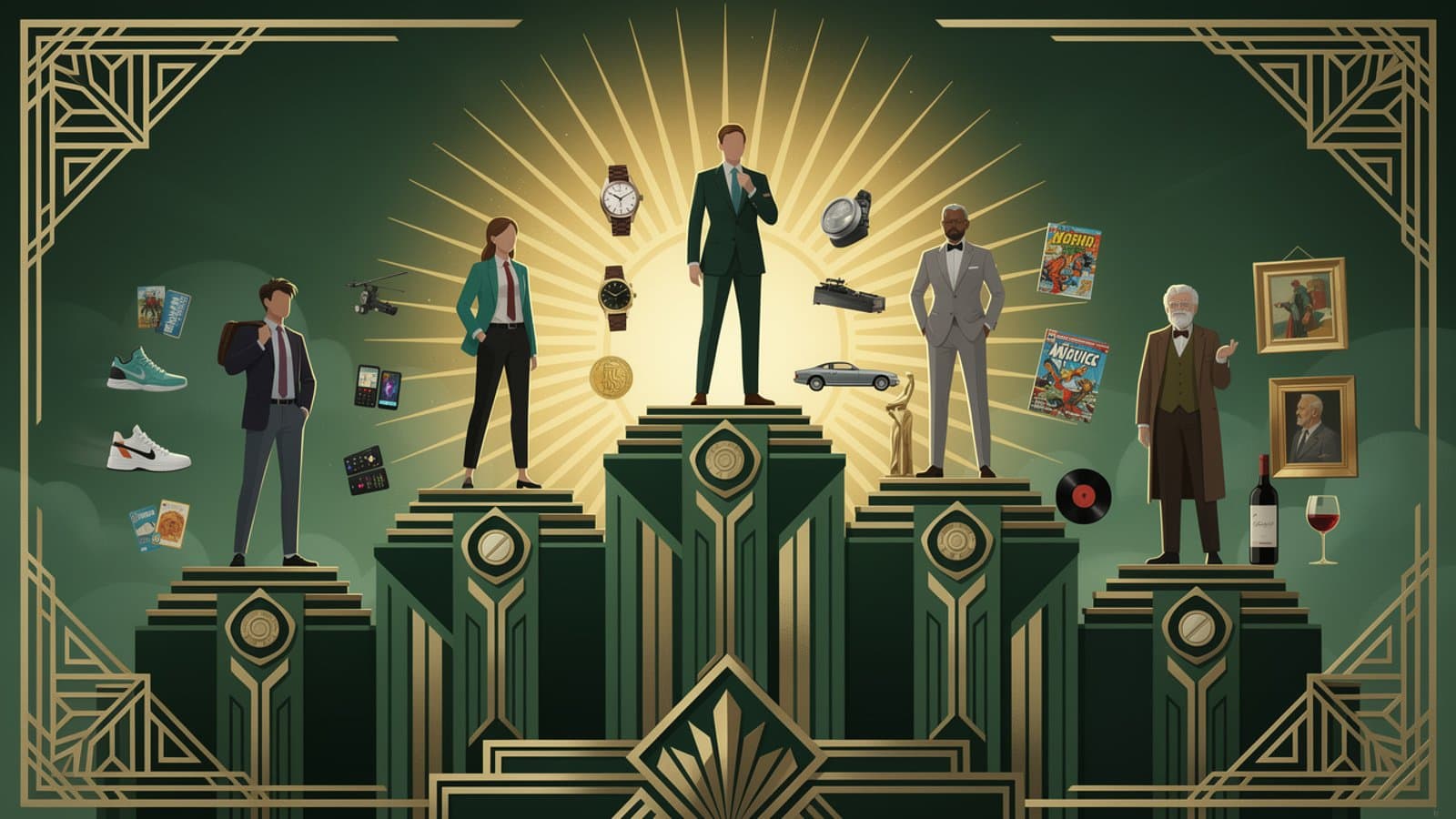 Illustration des différents profils d'investisseurs en collectibles et de leurs allocations patrimoniales recommandées