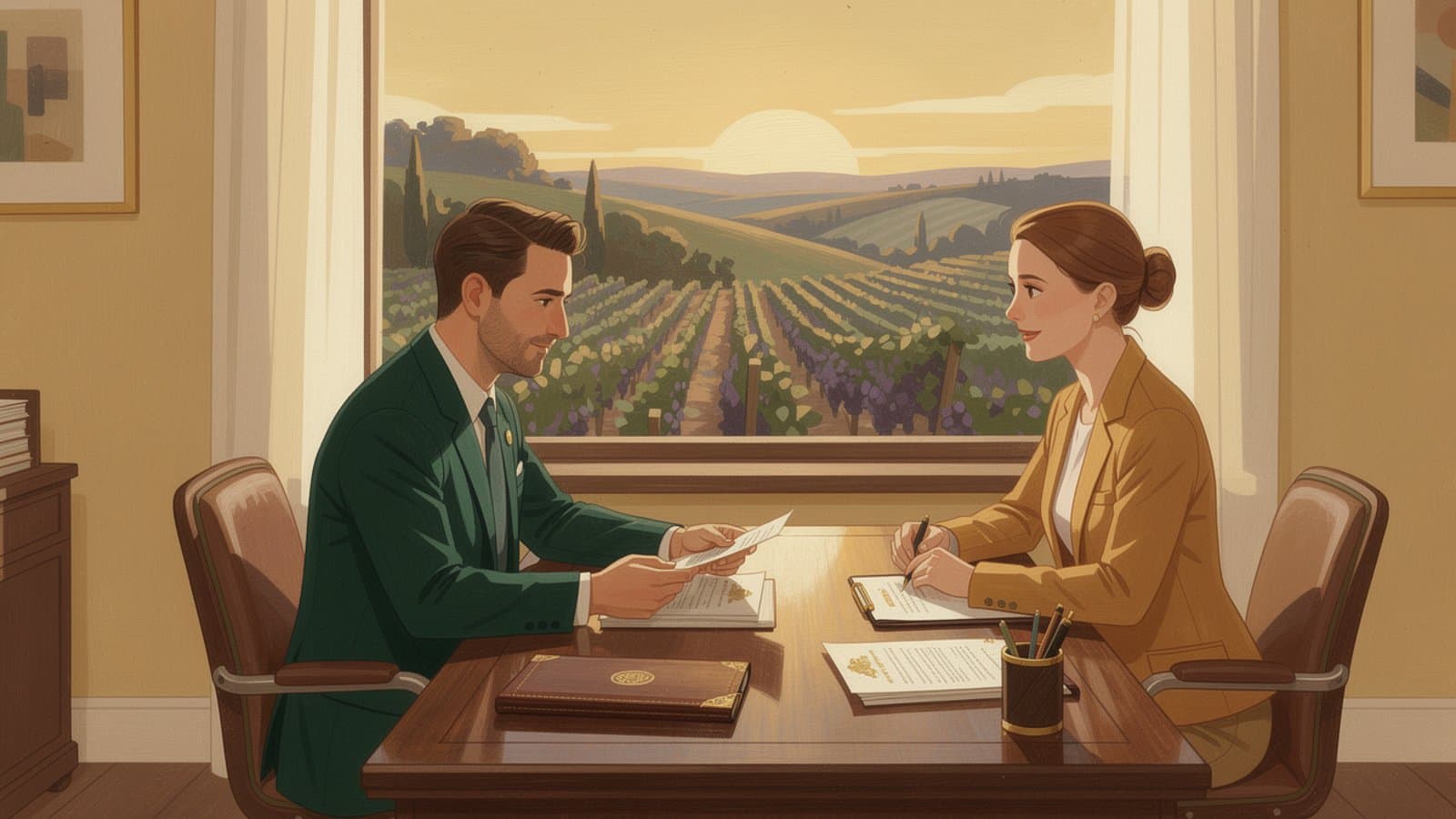 Processus de souscription à un groupement foncier viticole avec France Épargne