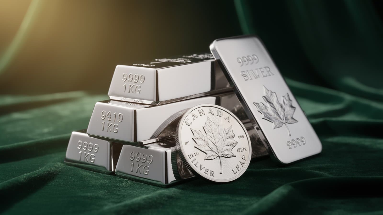 Lingots et pièces d'argent pur pour investissement physique