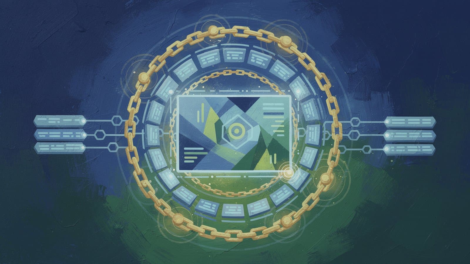 Schéma du fonctionnement des NFTs sur la blockchain pour l'art numérique