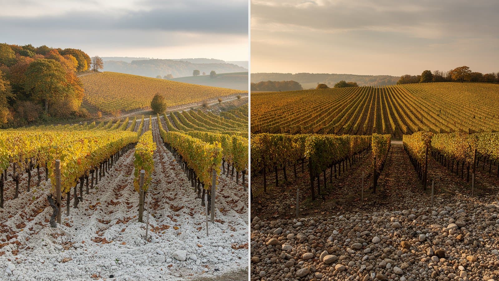 Carte des principaux terroirs viticoles français pour l'investissement direct