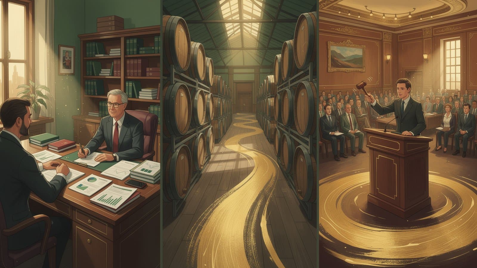 Illustration du processus d'investissement dans les spiritueux rares avec France Épargne