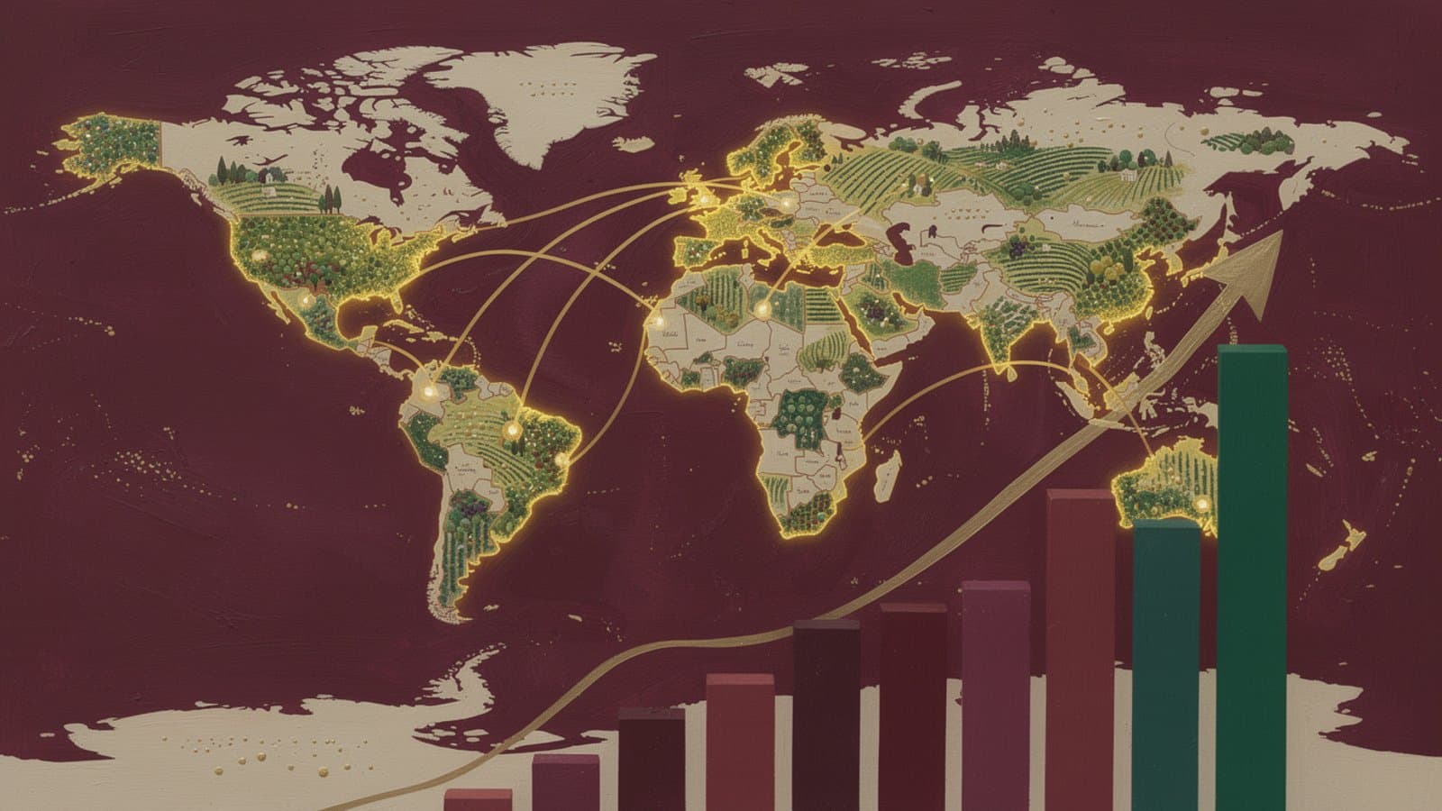 Illustration de l'évolution du marché mondial des vins fins et des indices Liv-ex