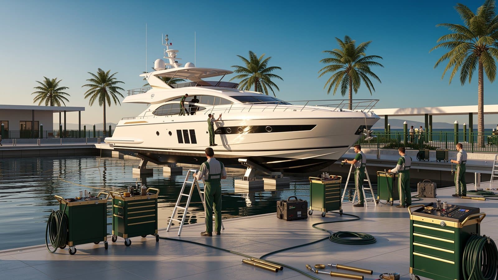 Répartition des coûts annuels d'exploitation d'un yacht de 25 mètres en Méditerranée