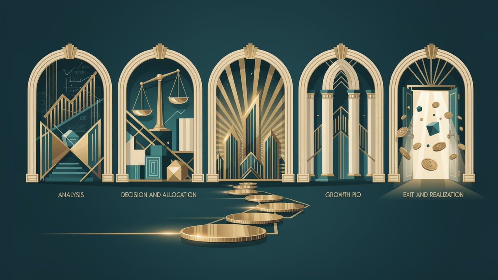 Illustration du processus d'investissement en club deal de la sélection à la sortie