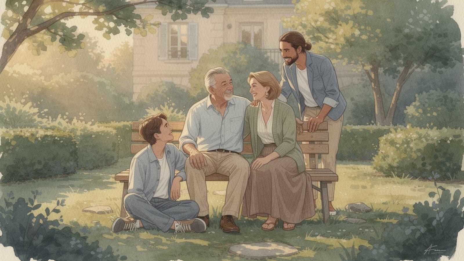 Famille française sereine grâce au PER Individuel France Épargne