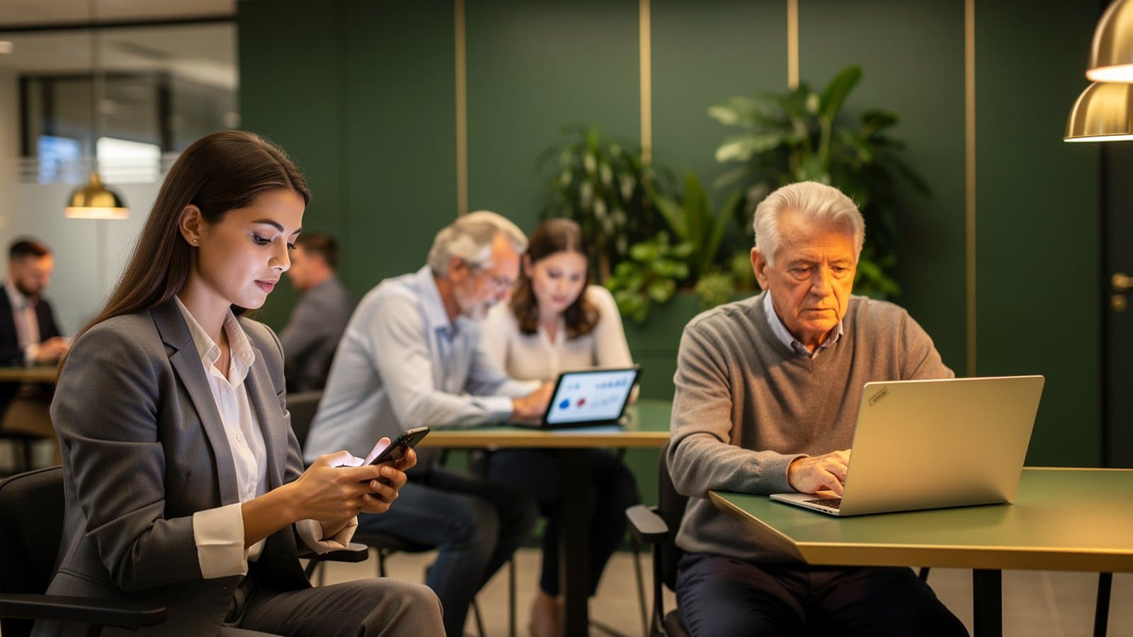 Différents profils d'investisseurs utilisant un robo advisor : jeune actif, famille et cadre