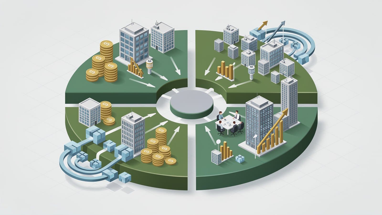 Schéma explicatif du fonctionnement d'un FCPI avec cycle d'investissement de 8 à 12 ans