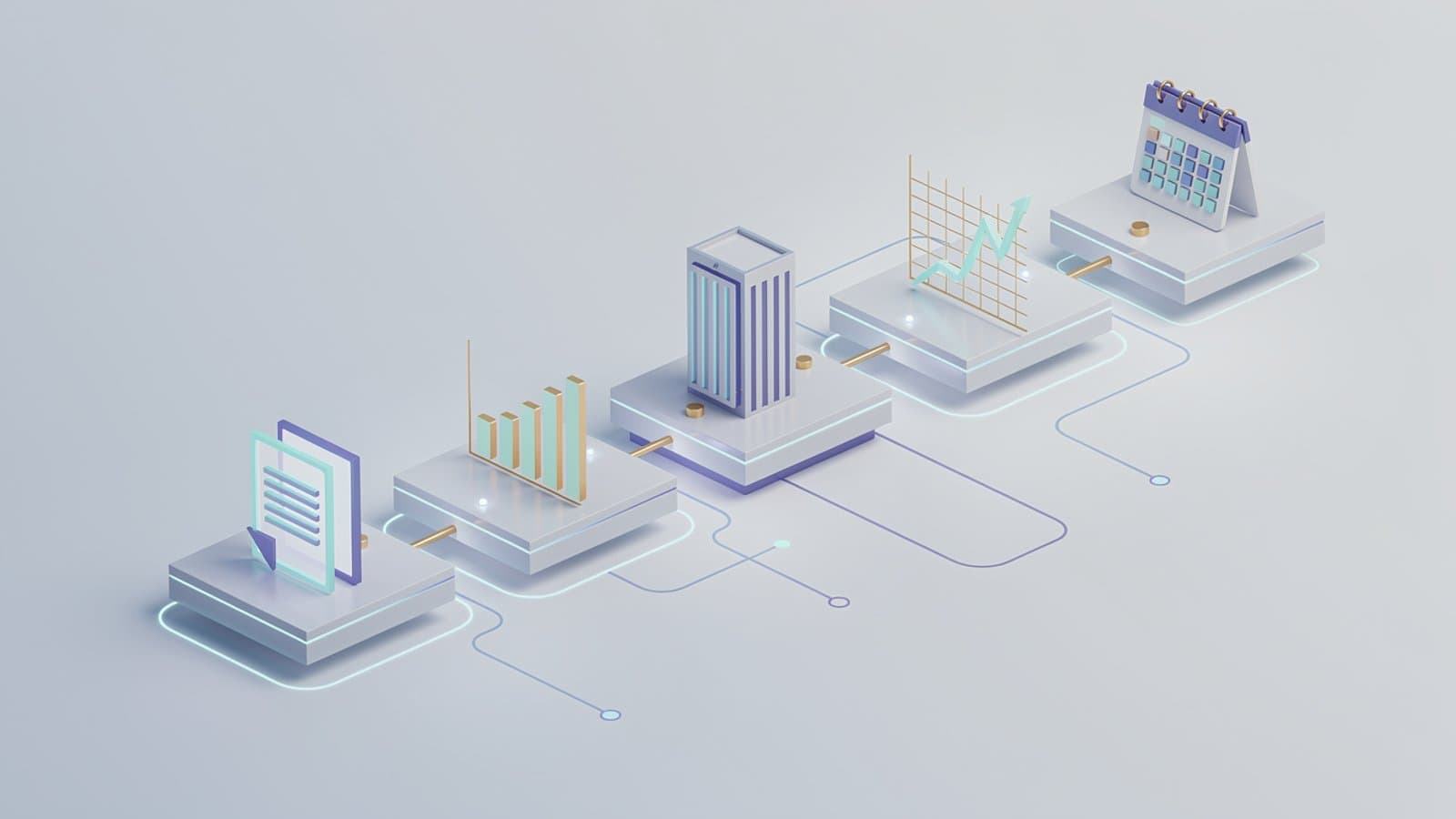 Schéma du processus d'investissement data center IA France Épargne en cinq étapes