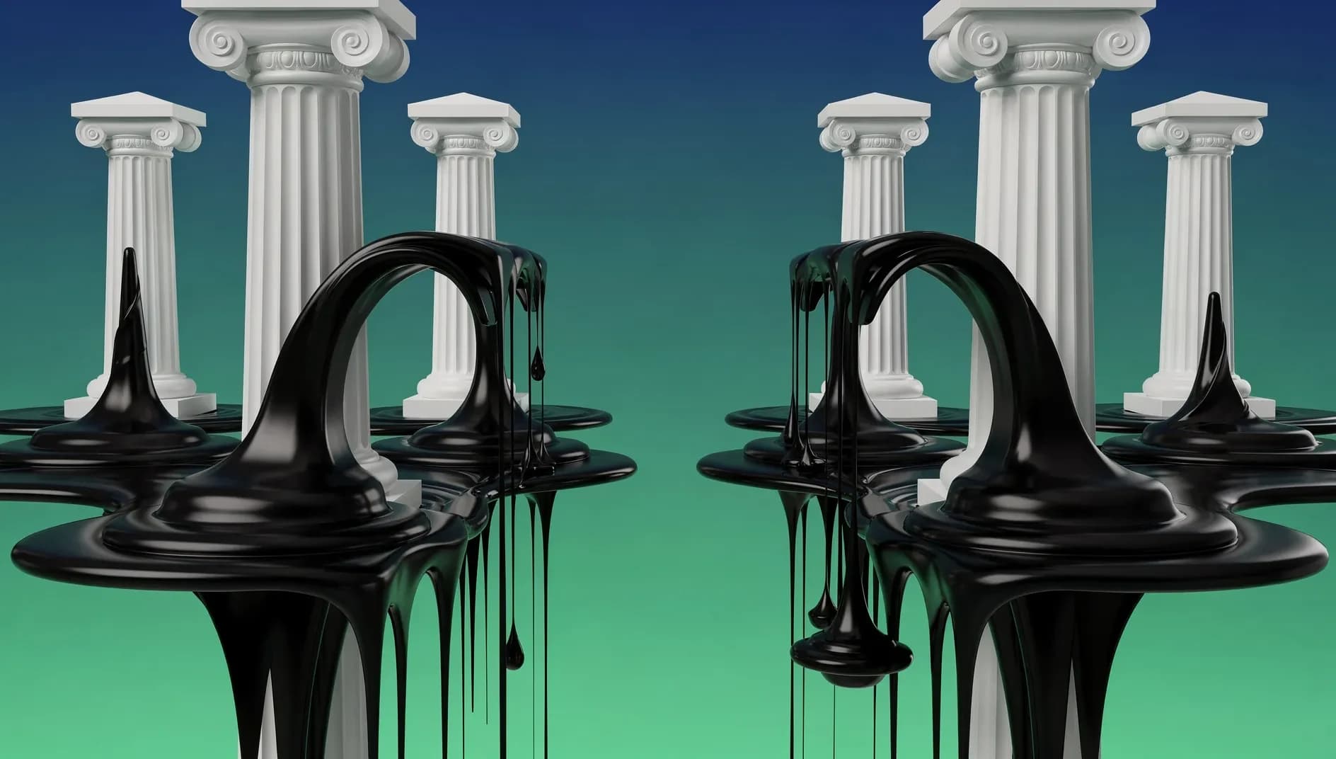 Représentation abstraite institutionnelle de la transmission des coûts énergétiques dans l'économie, ondes pétrolières et architecture monétaire
