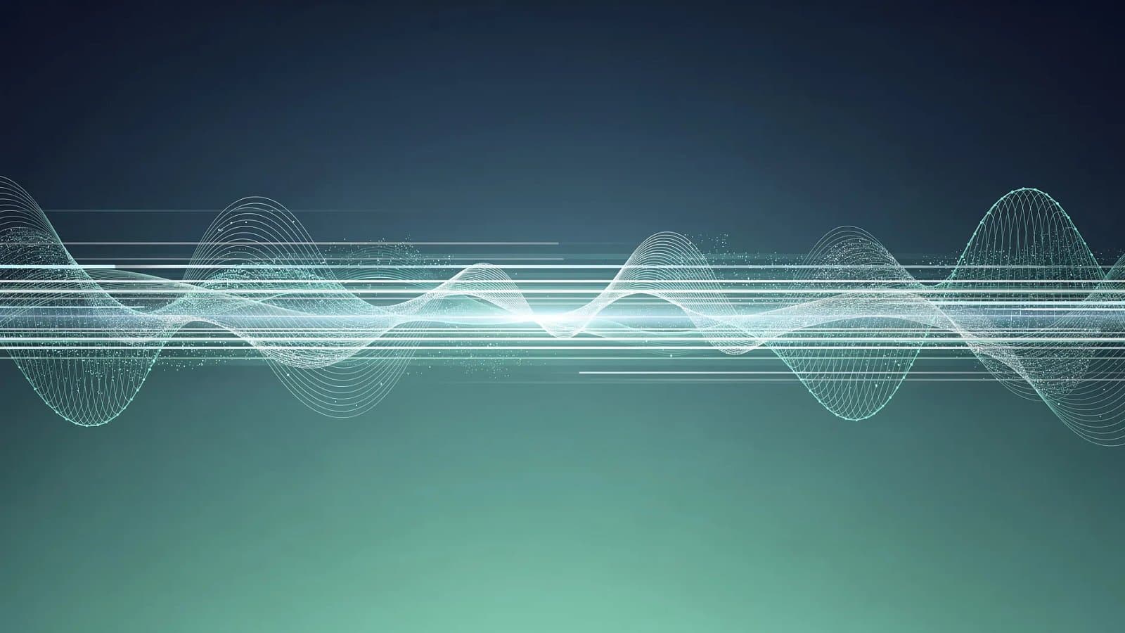 Visualisation abstraite de flux de rendements obligataires stables en dégradé bleu et vert, symbolisant les Treasuries face aux tensions inflationnistes et géopolitiques