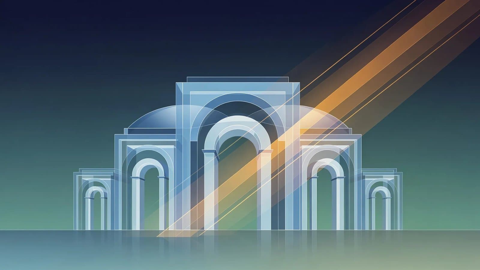 Visualisation abstraite de flux énergétiques en reflux et de structures monétaires européennes, symbolisant la détente du pétrole et la révision des taux de la BCE