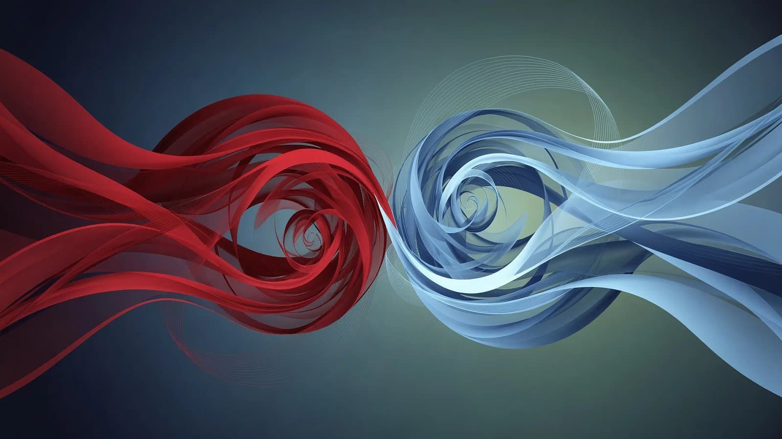 Visualisation abstraite de flux monétaires opposés symbolisant la tension entre le yen et le dollar sur le marché des changes
